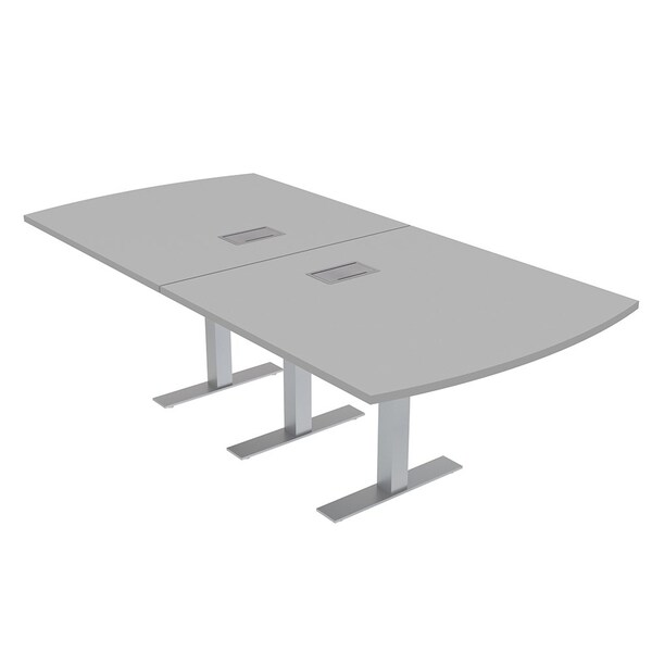 45 in W, 96 in L, 29 in H, Engineered Wood Top, Grey